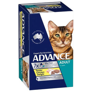 Pack of ADVANCE CAT WET TNDR CHIC 85G x 7
