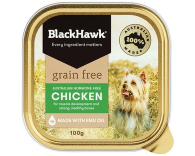BLACK HAWK WET GRAIN FREE CHICKEN 100G