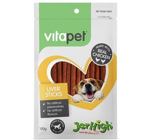 VITAPET JERHIGH LIVER STICKS 100G